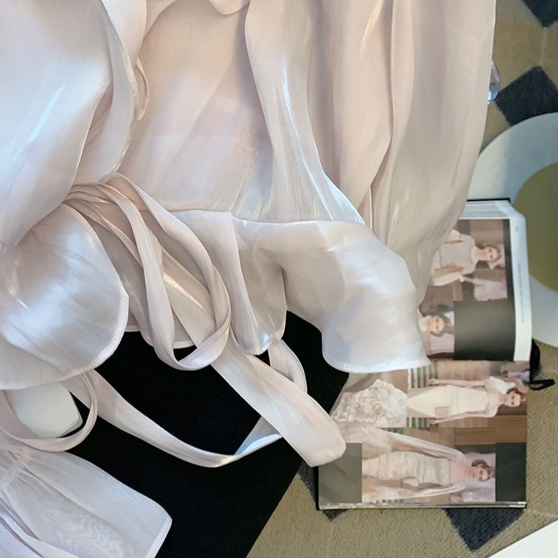 Áo Sơ Mi Nữ Hai Lớp Phong Cách Hàn Quốc Ngọt Ngào