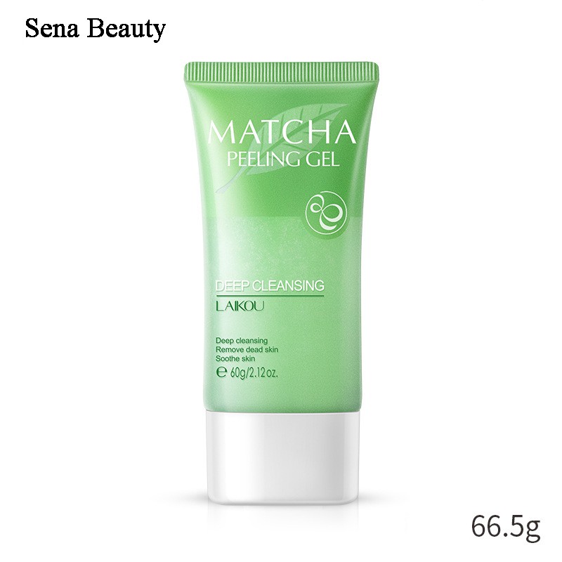 Gel tẩy da chết dưỡng ẩm và làm trắng da Laikou Matcha Peeling 60g Sena Beauty