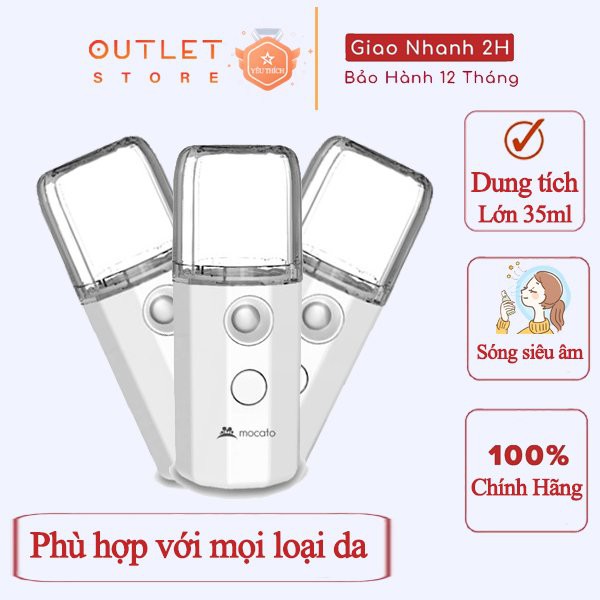 Máy Phun Sương Tạo Ẩm Mocato Air M502, thiết kế nhỏ gọn dễ dàng bỏ túi, cung cấp độ ẩm cho da cả ngày dài