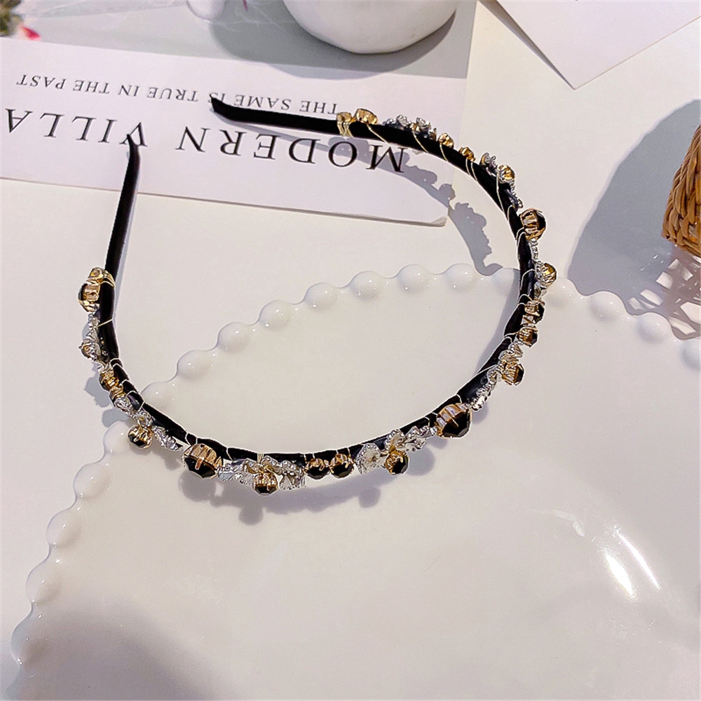 Băng Đô Cài Tóc Hình Hoa Tuyết Đính Đá Lấp Lánh