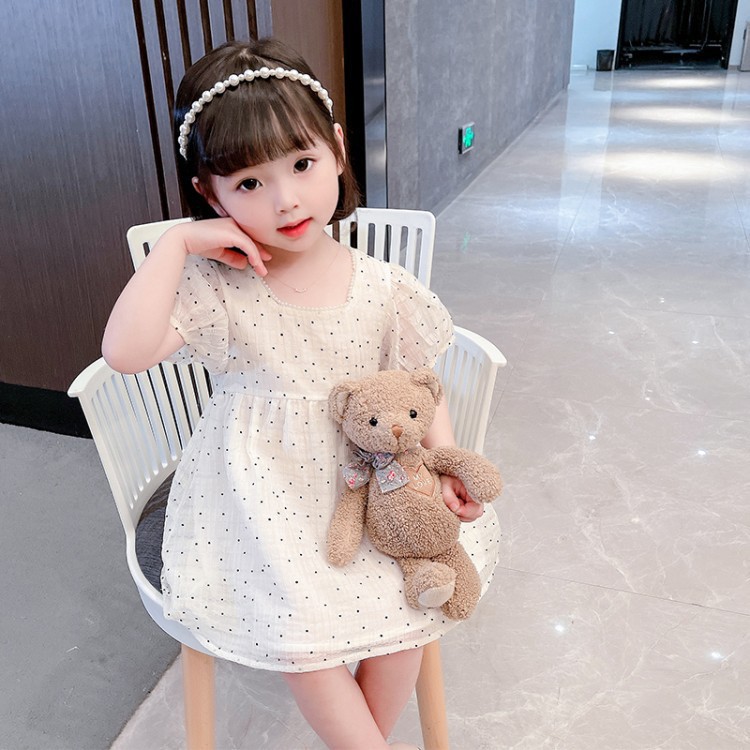 Đầm cho bé gái 6 tháng 1 tuổi 2 Tuổi kiểu Hàn Quốc công chúa elsa mùa hè PUCASHOP