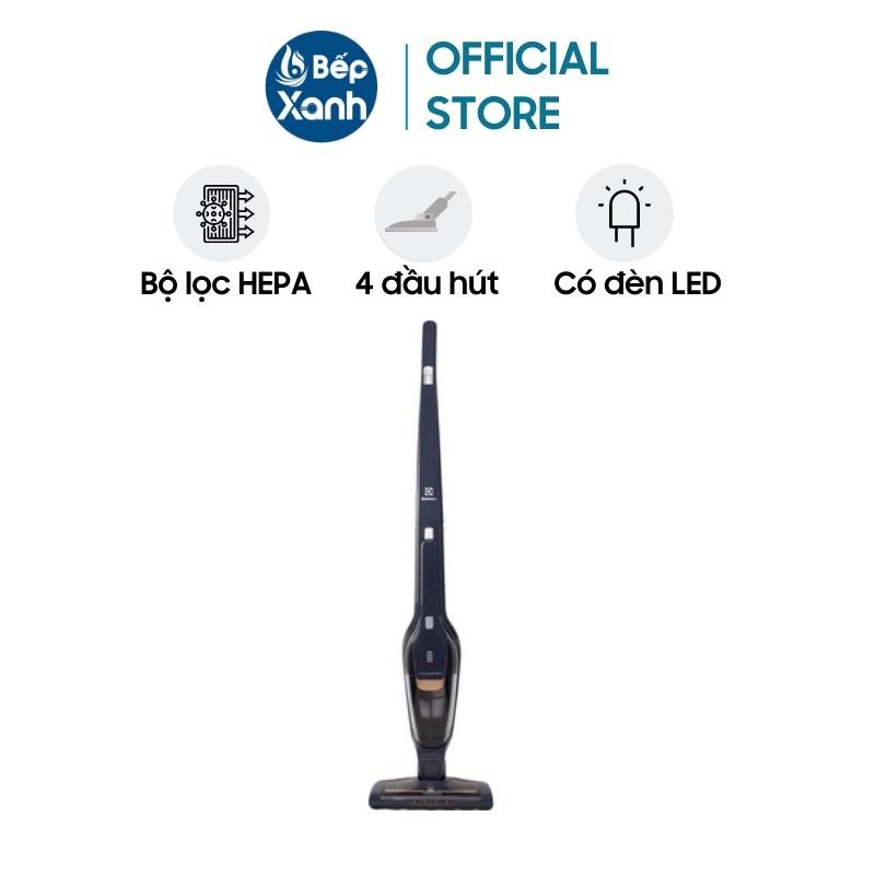 Máy Hút Bụi Không Dây Electrolux ZB3513DB - Xanh Denim - Đèn Led Đầu Hút