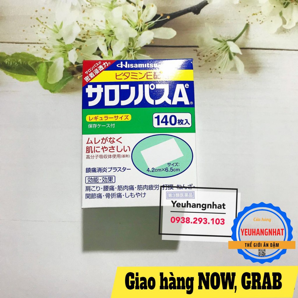 CAO DÁN ĐAU MỎI XƯỚNG KHỚP SALONPAS HISAMITSU 140 Miếng