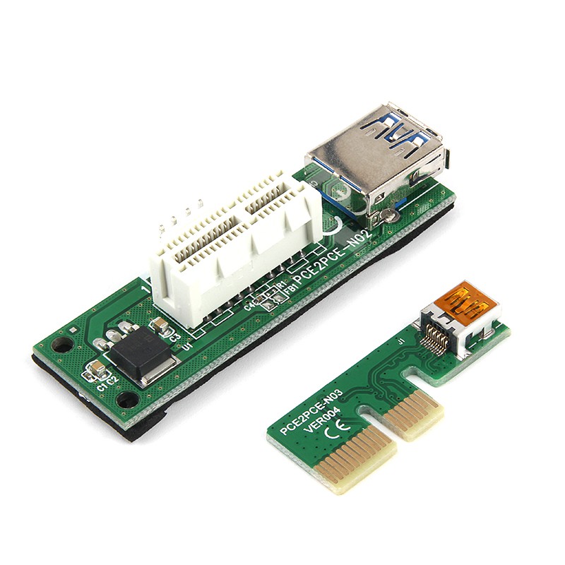 Dây Cáp Mở Rộng Pci-e X1 Pcie 1x Mở Rộng 90 Độ Với Cáp Usb Và Sata