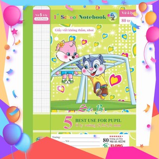 [Sổ lò xo đẹp xinh ] Vở 5 oly KLONG (2,5x2,5) 80tr; MS: 022M