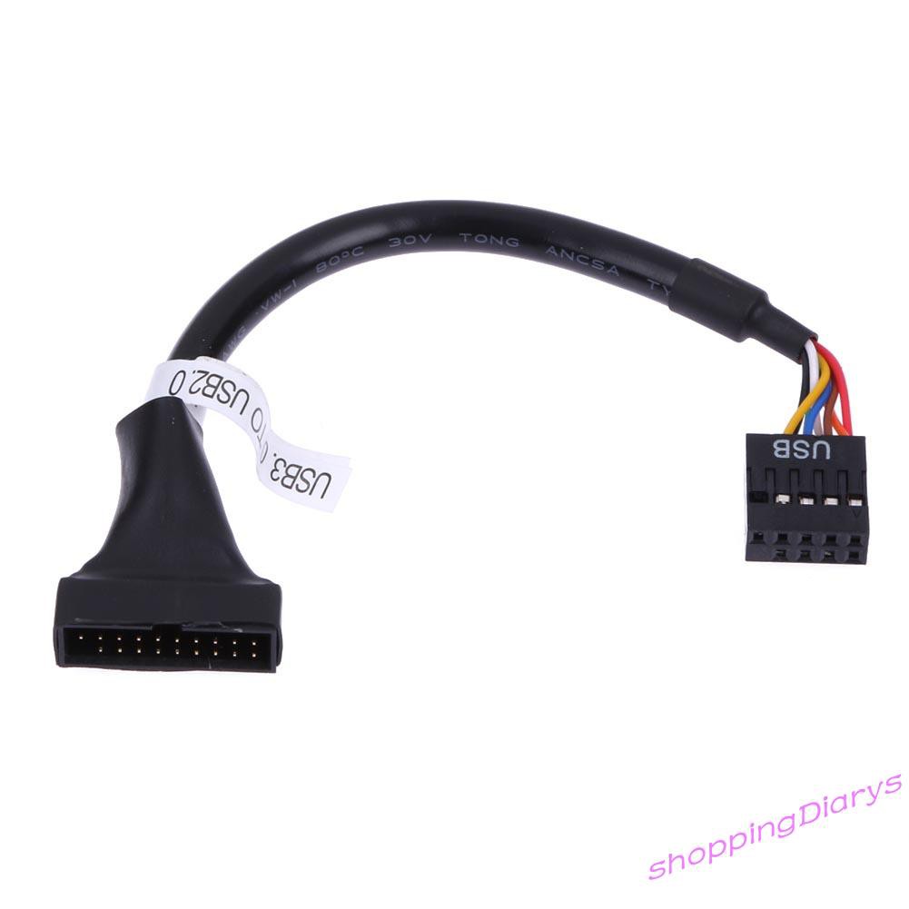 Cáp Chuyển Đổi Từ Sh Usb 3.0 20 Pin Male Sang Usb 2.0 9 Pin Female