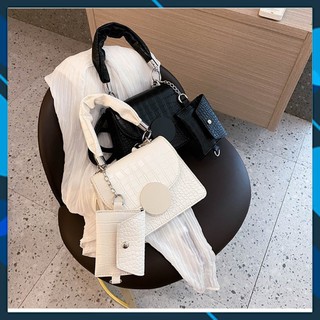 Túi Cầm Tay Nữ ❤️Freeship❤️ Túi Xách Mini Cầm Tay Tặng Kèm Ví Có Dây Đeo Chéo Size 19