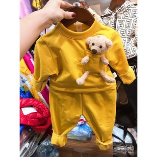 sét bộ gấu nỉ da cá cho bé