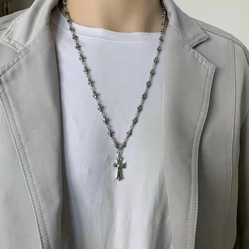 VÒNG CỔ CHROME HEART THÉP TITAN CH-42-Dây chuyền Titan Thánh Giá Chrome heart CH-42/Chrome heart necklace