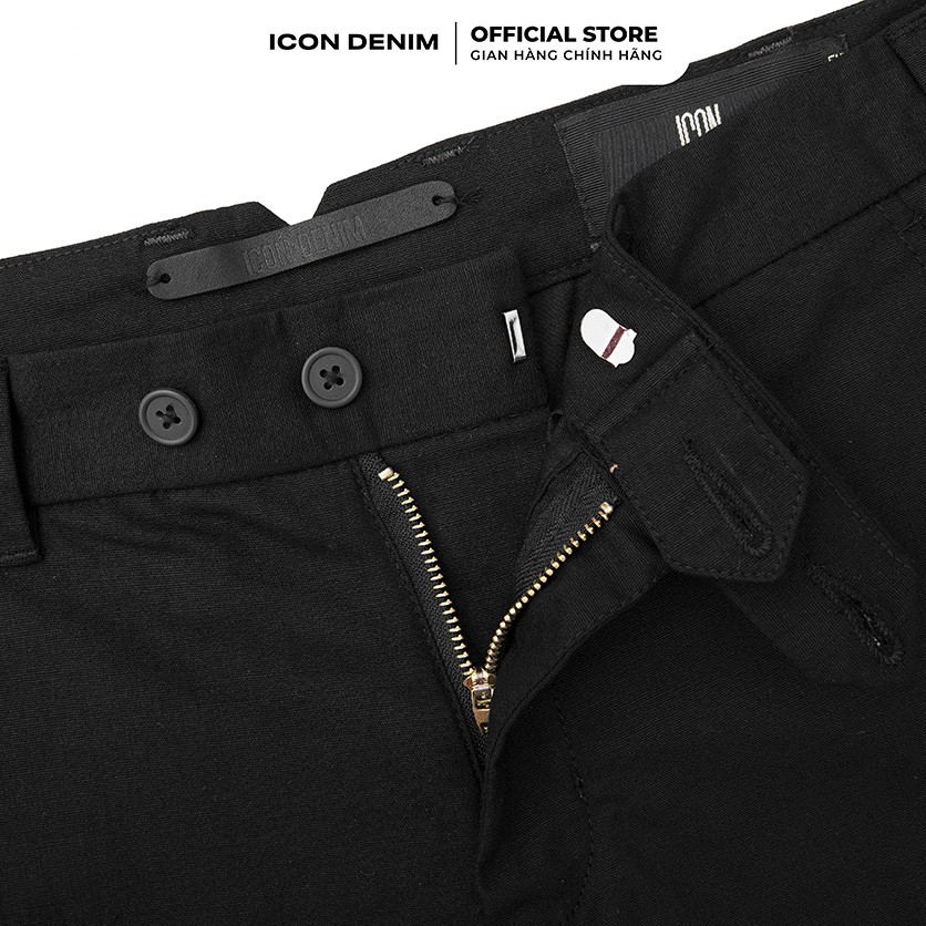 Quần Short Tây Nam ICON DENIM Chất Linen Lưng Tab