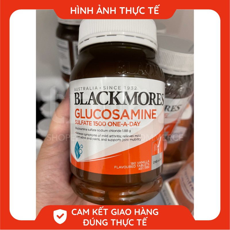 Viên uống xương khớp Blackmores Glucosamine 1500mg Loại 180 Viên, mẫu mới [Chính hãng]