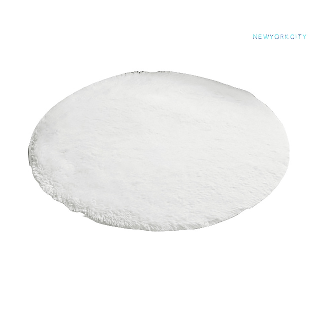 Thảm Lông Cừu San Hô Hình Tròn 40cm Mềm Mại Chống Trượt Trang Trí Nhà Cửa