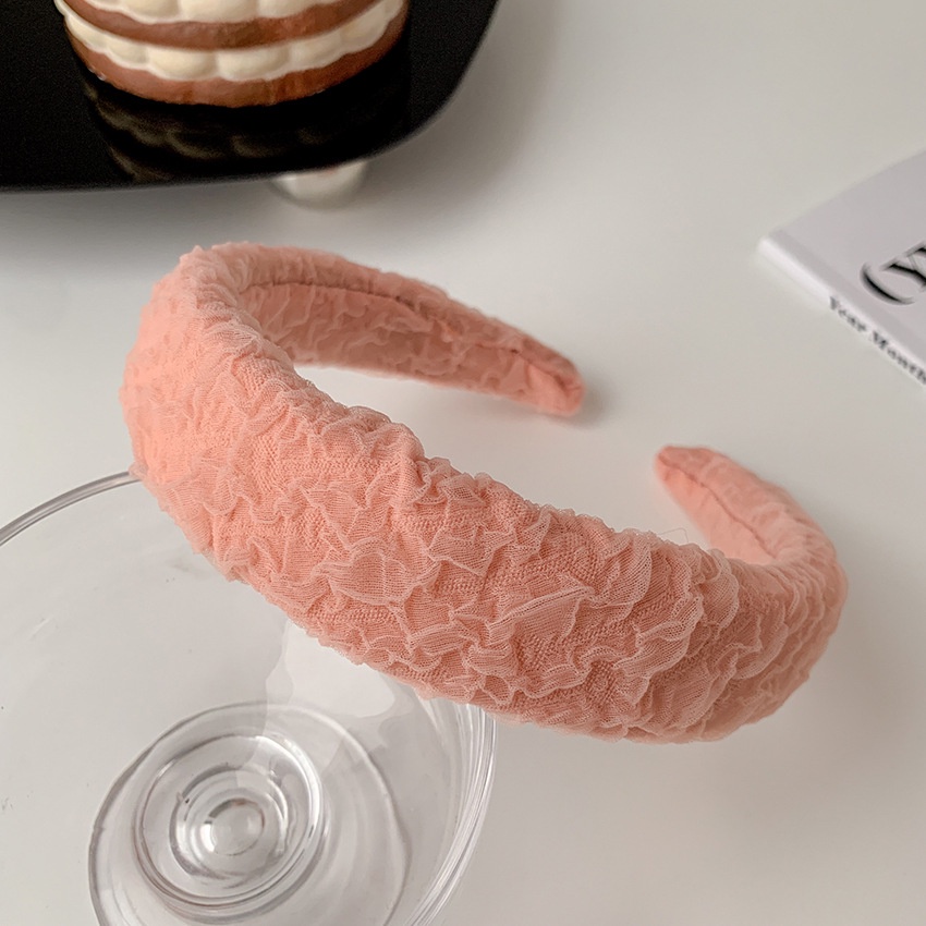 Băng đô lưới xốp bản rộng màu macaron thời trang 2022 cho nữ