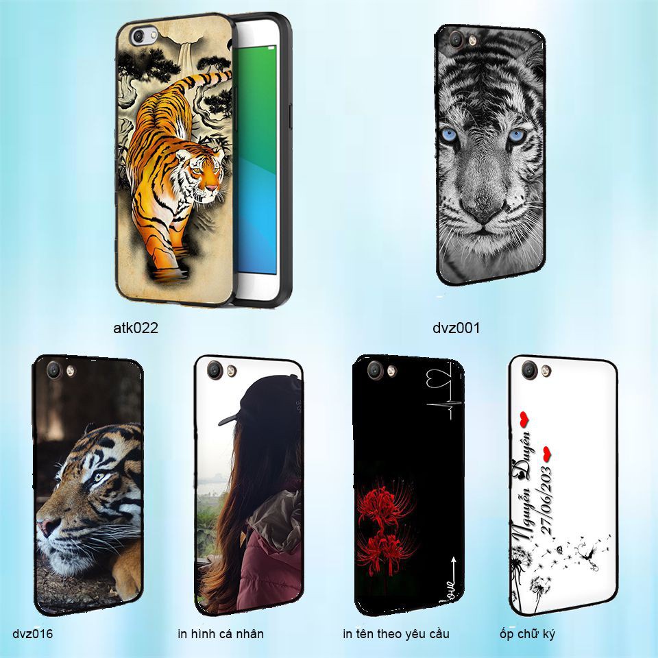 Ốp lưng ép kính Oppo F1s / F7 / F7 Youth in hình Con hổ, con cọp 2022