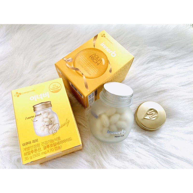 Viên Uống Cấp Nước Và Collagen InnerB Aqua Rich Double Up 70 viên - Hàn Quốc