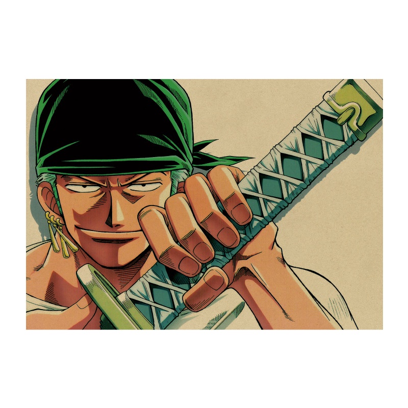 Áp Phích Trang Trí Quán Cà Phê Hình Anime One Piece