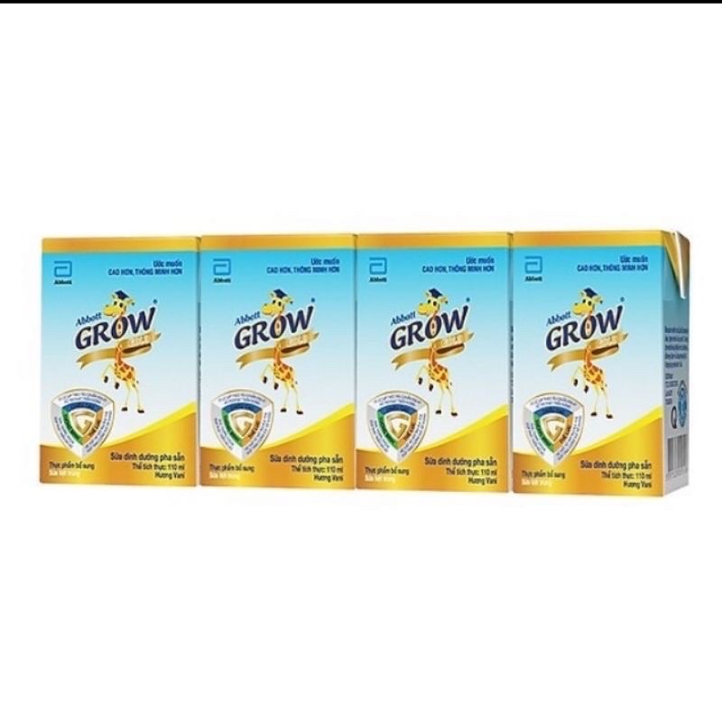 Sữa bột pha sẵn Abbott Grow Gold Hương Vani - 4 hộp x 110ml