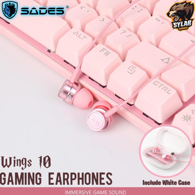 Tai Nghe Chơi Game Sades Wings 10 In Ear Iem - Màu Hồng 0512