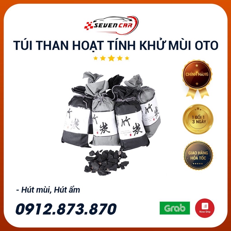 Túi Than Tre hoạt tính khử mùi, lọc không khí xe hơi, xe ô tô, tủ quần áo- Seven.car