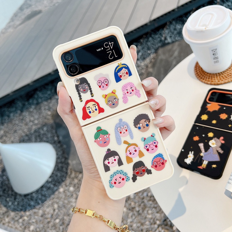 Ốp Điện Thoại Silicon Chống Sốc Họa Tiết Hoạt Hình Dễ Thương Cho Samsung Galaxy Z Flip 3 5G Flip 4 Z Flip3 Flip4 5G