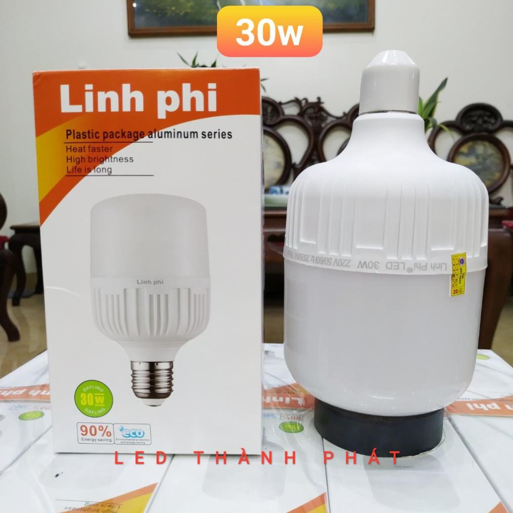 Bóng đèn LED BULB Trụ Linh Phi 15W siêu sáng tiết kiệm 80% điện ⚡GIÁ SỐC⚡