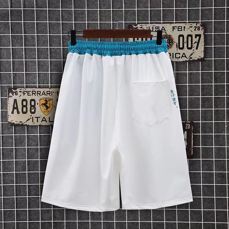 Summer Fashion Men's Summer Fashion Cartoon Bear Print Sports Shorts Contrast Contrast Color Coordinator