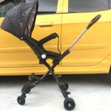 Xe đẩy M8 gấp gọn đi dạo 2 chiều ghế ngả có đệm + mái full phụ kiện