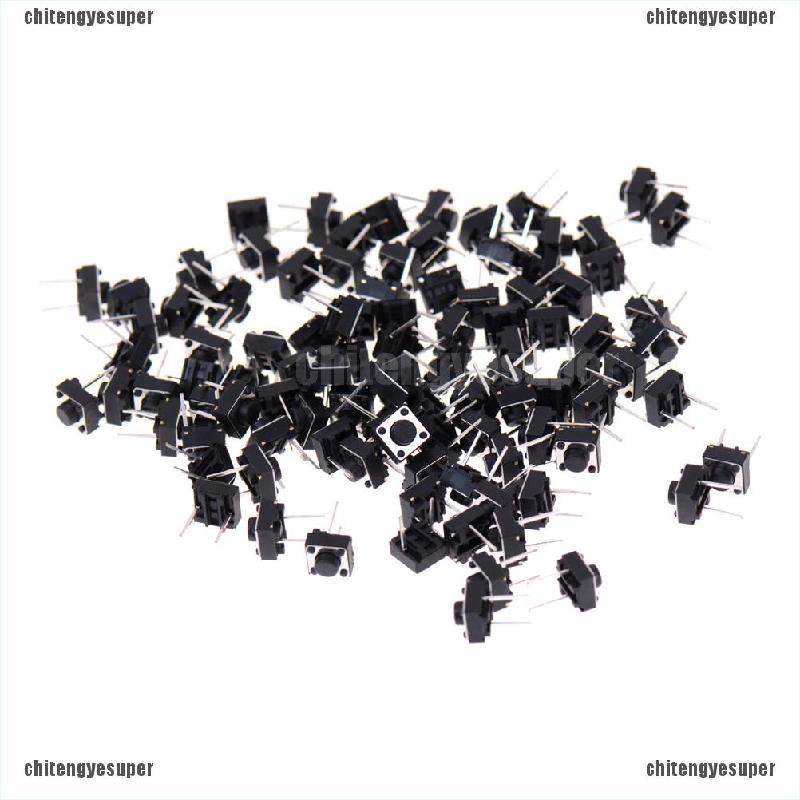 Set 100 Công Tắc Nút Ấn 2 Chốt 6x6 X 5mm