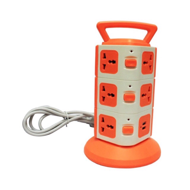 Ổ cắm điện 3 tầng có cổng sạc usb và công tắc
