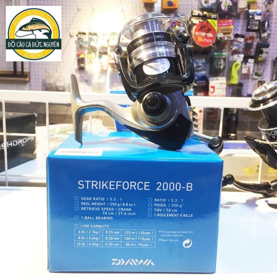 Máy câu cá DAIWA STRIKEFORCE 2500 chính hãng DAIWA Việt Nam -ĐỒ CÂU CHỢ LỚN SÀI GÒN [Shop đồ câu cá uy tín]