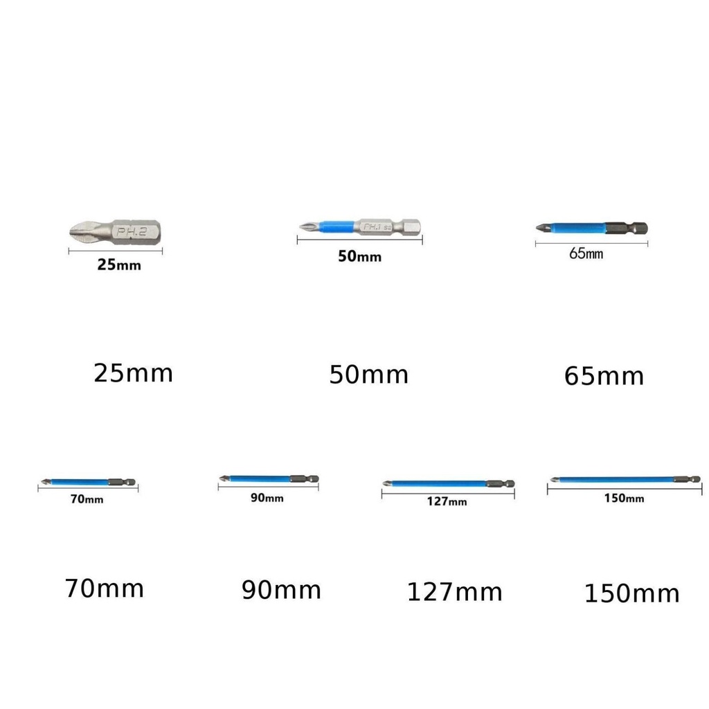 Đầu Tua Vít Chống Trượt Bằng Thép S2 25mm-150mm