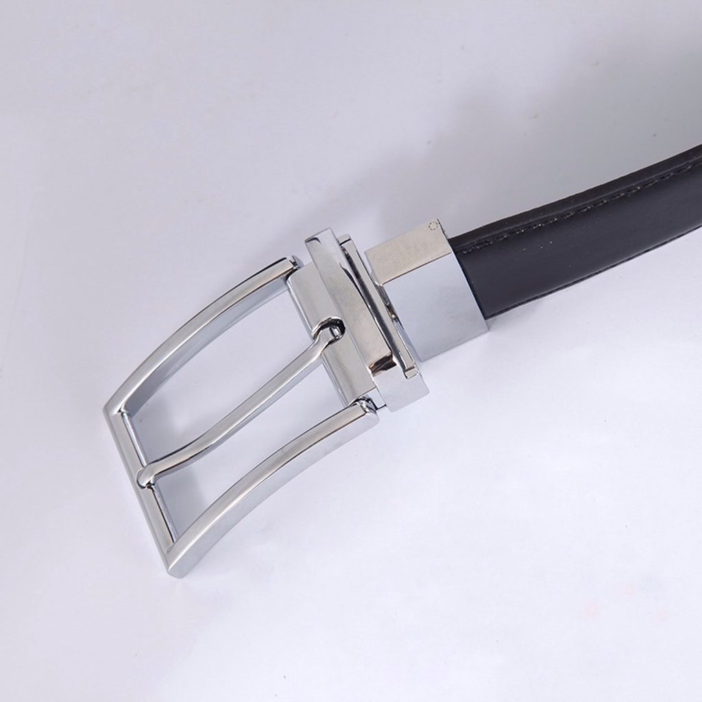 Thắt lưng nam da bò-khoá xoay 360 độ dùng được 2 mặt
