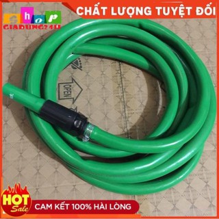 COMBO 10 mét dây bơm nước tưới cây rửa xe kèm đầu vòi và 2 đai xiết -Giadung24h