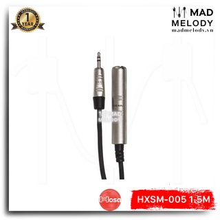 Hosa Pro Headphone Adaptor Cable HXSM-005 (1.5m) (REAN 1/4in TRS - 3.5mm TRS) [Dây cáp nối dài tai nghe, NEW chính hãng]