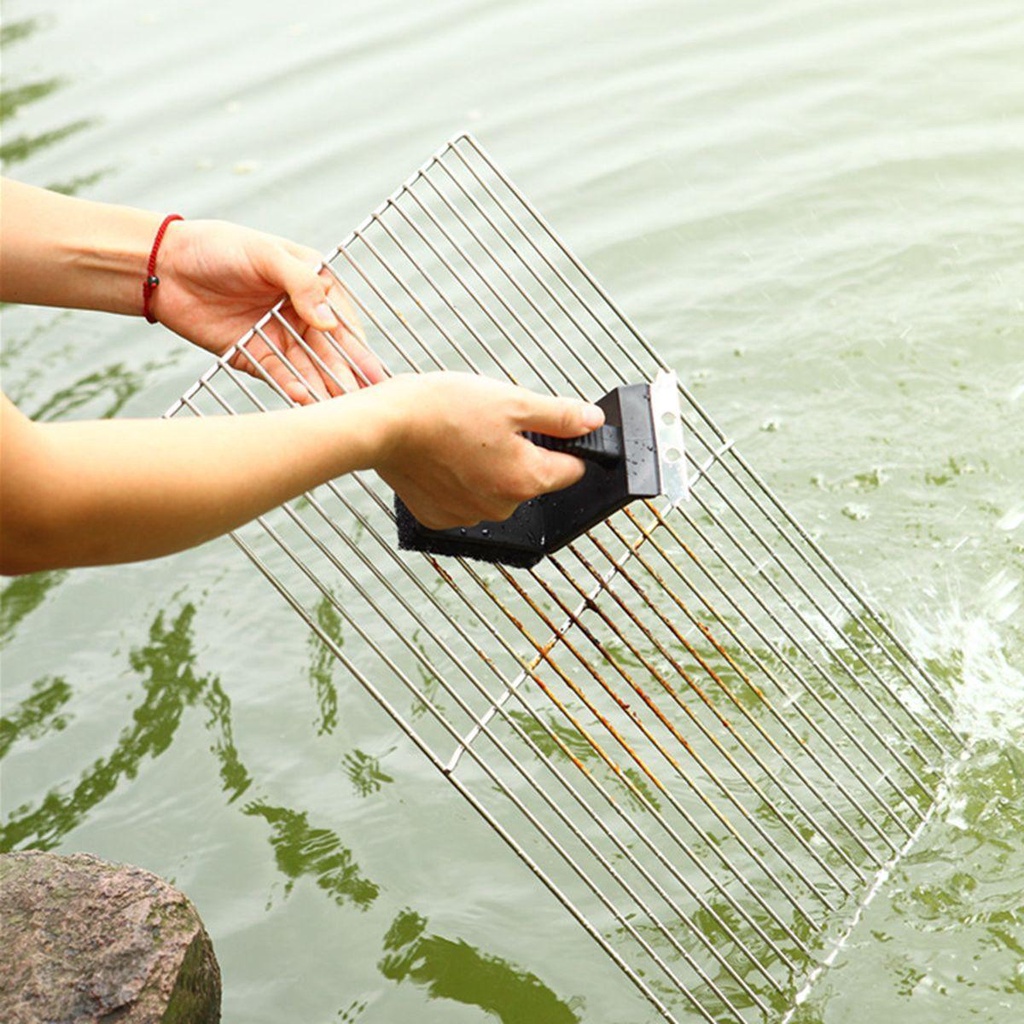 Cọ Vệ Sinh Vỉ Nướng BBQ 3 Trong 1 Đa Năng Bằng Thép Không Gỉ