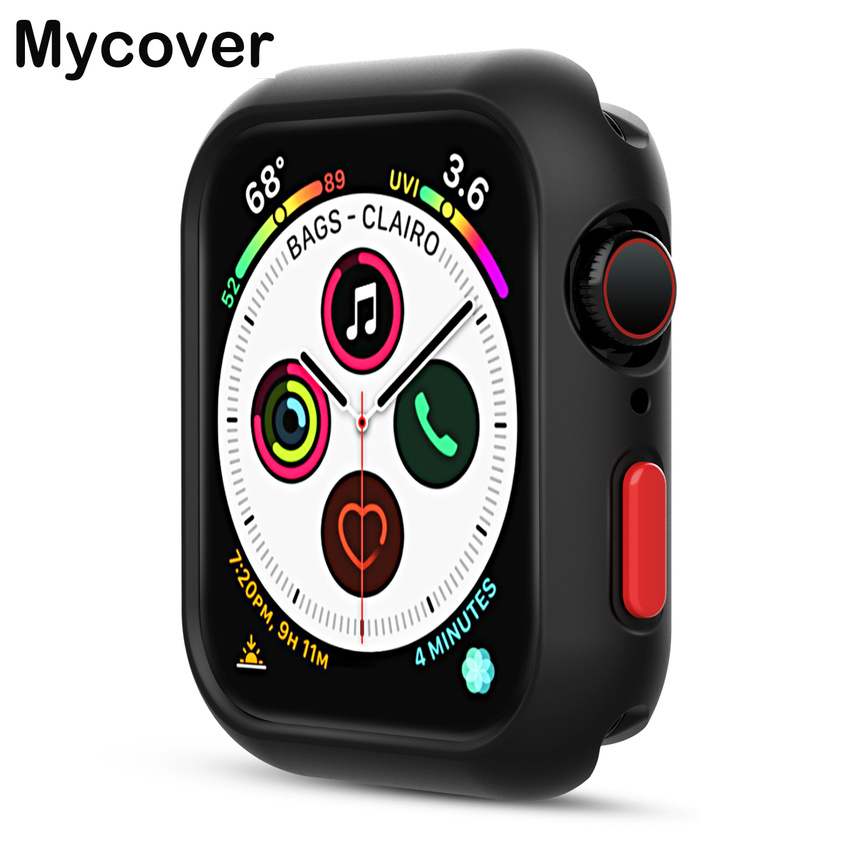 Khung silicon bảo vệ mặt đồng hồ Apple Watch Series 6 SE 5 / 4 44mm Iwatch 5 4 có nhiều màu