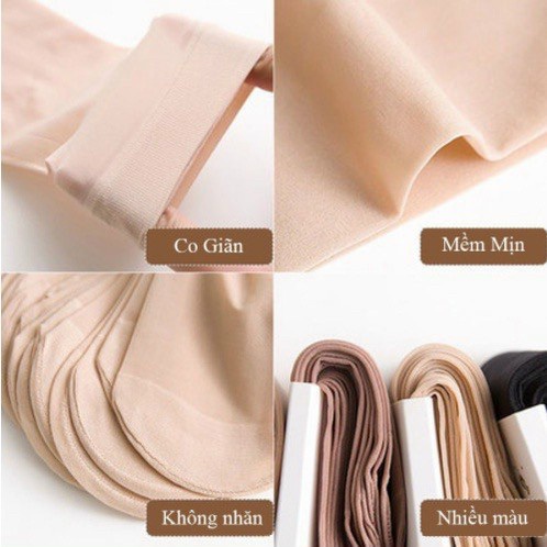 Tất giấy chống nắng cổ ngắn siêu dai, mềm mịn, có 2 màu da và đen
