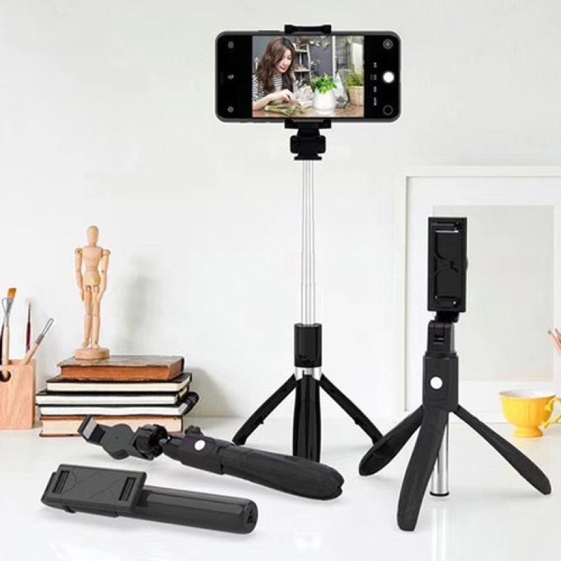 Gậy Chụp Ảnh Tự Sướng Bluetooth 3 Chân Đa Năng – Tripod K07 – Chụp Hình Selfie