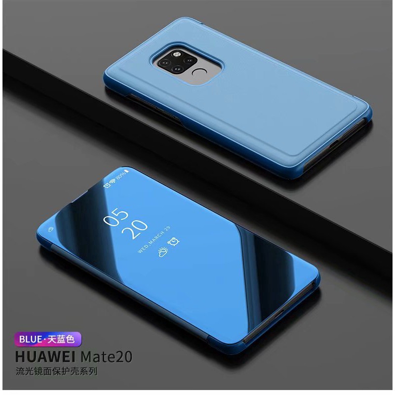 Hsm Mirror Huawei Mate 20 / 30 Pro / 20 Lite Case Clear View Mirror Flip Stand Cover