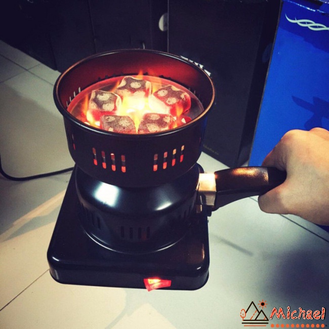 Bếp than điện làm nóng trà cà phê Shisha