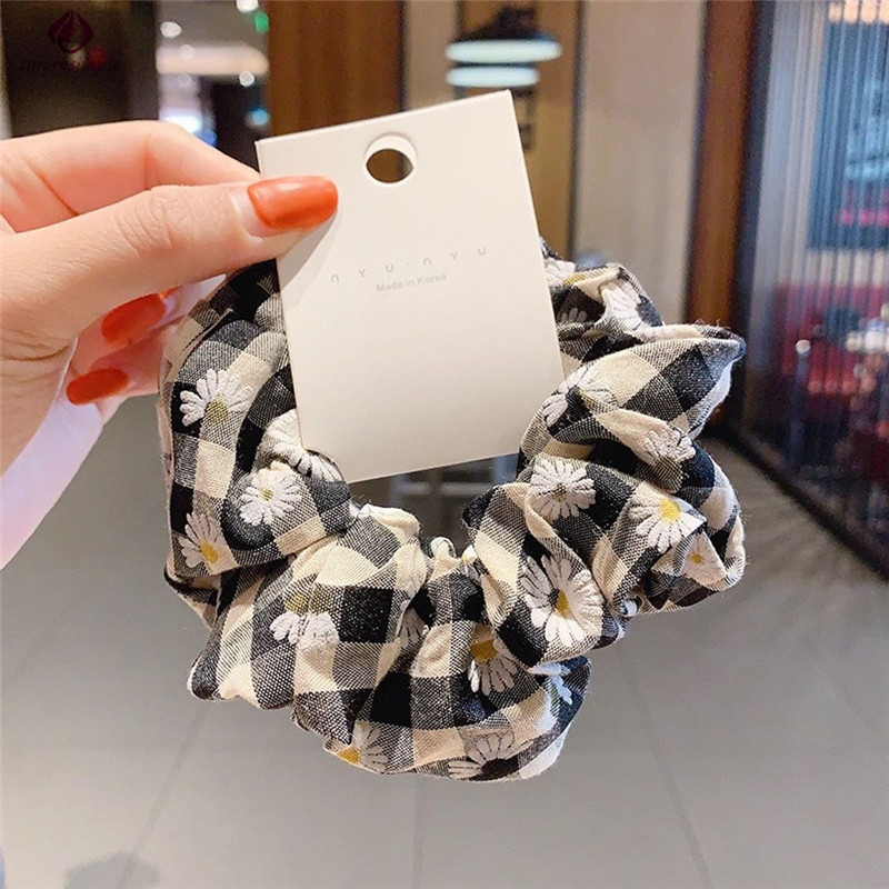 Dây Buộc Tóc Hình Hoa Cúc Xinh Xắn Phong Cách Ngọt Ngào Cho Nữ
