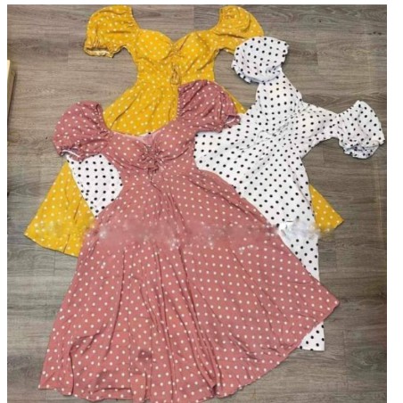 Đầm maxi chấm bi 4 màu