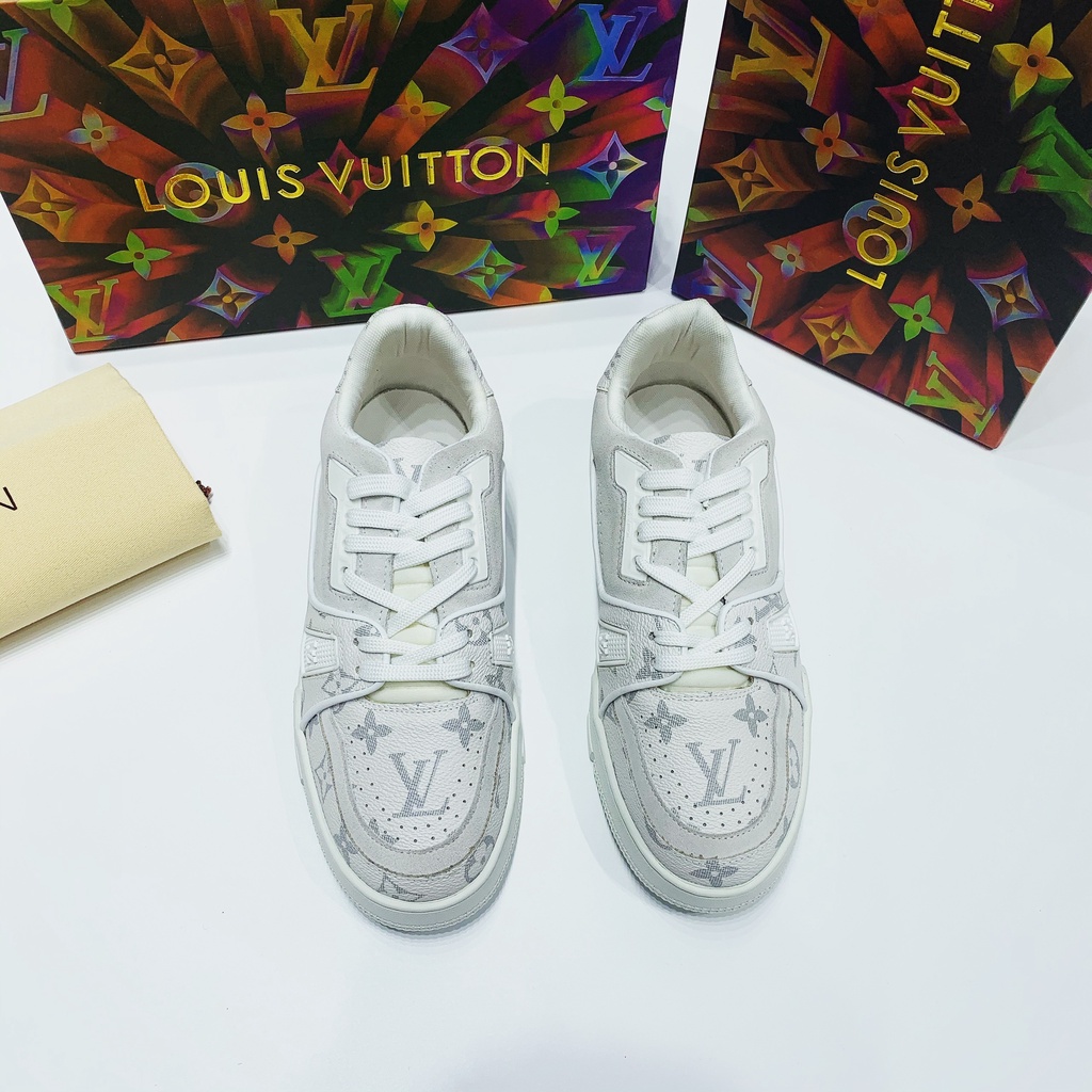 Giầy sneaker Louis Vuitton họa tiết vân hoa fullbox
