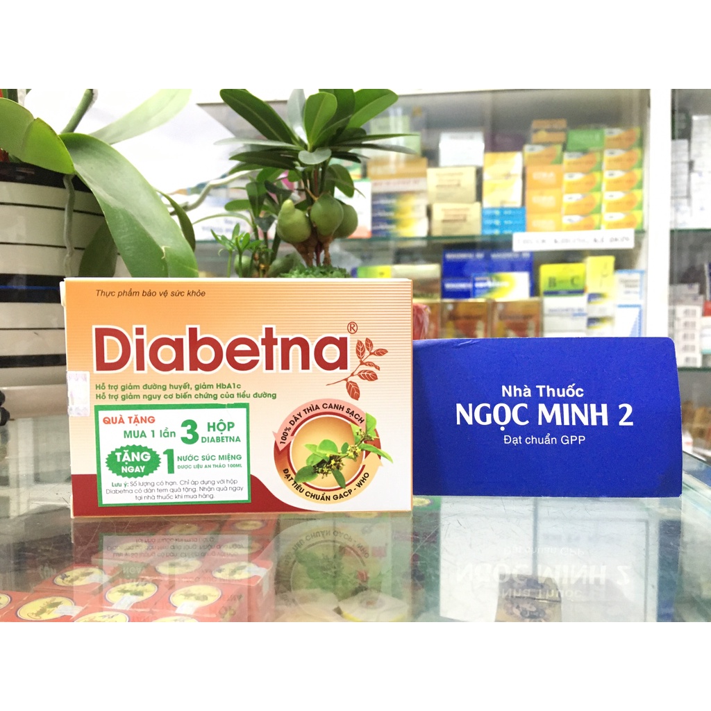 ✅ [Chính Hãng] Diabetna (hộp 40 viên) hỗ trợ giảm đường huyết, giảm HbA1c hỗ trợ giảm nguy cơ biến chứng của tiểu đường