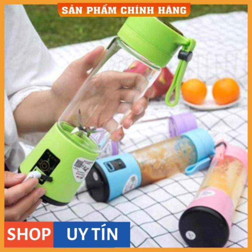 Máy Xay Sinh Tố Cầm Tay Mini - Sạc Pin Tích Điện - Loại 6 Lưỡi Dao Cao Cấp