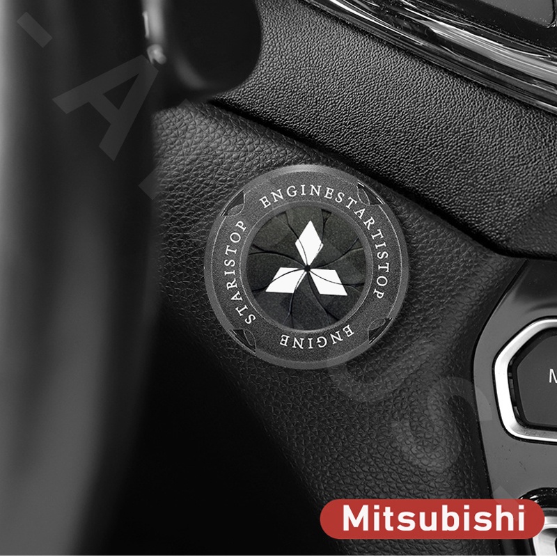 Vòng Trang Trí Nút Khởi Động Xe Hơi Mitsubishi Xpander Mirage Kuda Lancer Pajero Outlander Attrage