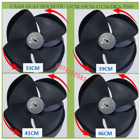 Cánh Quạt Hơi Nước Size 32 - 33Cm - 34Cm - 38Cm - 39Cm - 40Cm - 41Cm - 46Cm Quay Ngược