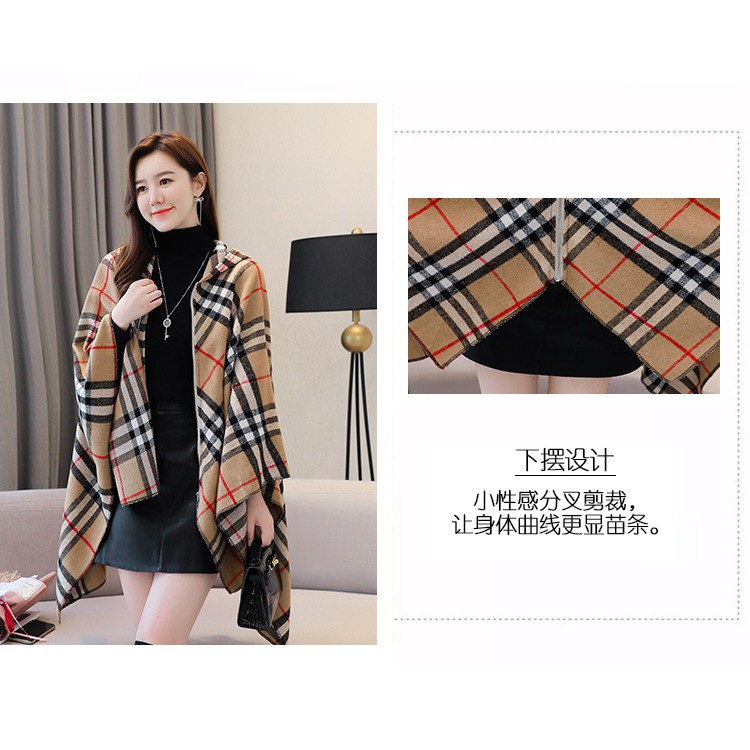 Áo Choàng Len Có Mũ Plus Size | BigBuy360 - bigbuy360.vn