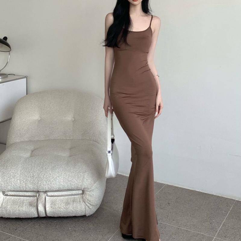 French suspender fishtail skirt for female, retro, slim and sexy dress
