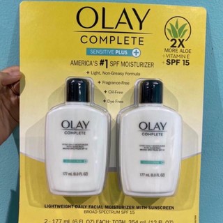 KEM DƯỠNG DA CHỐNG NẮNG OLAY Complete Sensitive Plus SPF15 177ml SET 2 chai- HÀNG NỘI ĐỊA MỸ